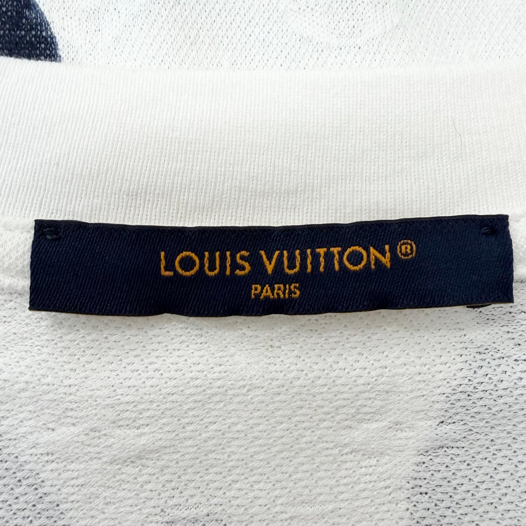 Excellent LOUIS VUITTON Short sleeve T-shirt monogram mesh white cotton mens
