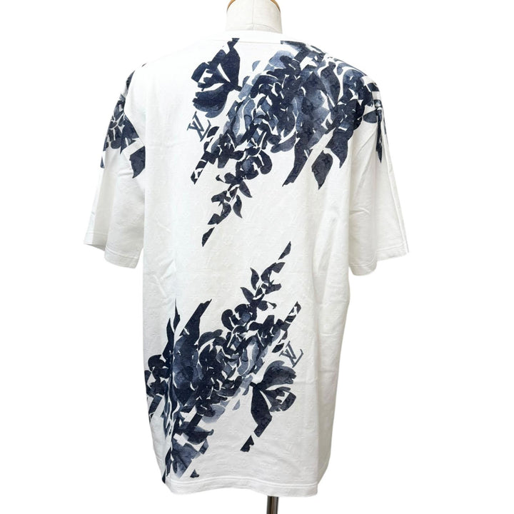 Excellent LOUIS VUITTON Short sleeve T-shirt monogram mesh white cotton mens