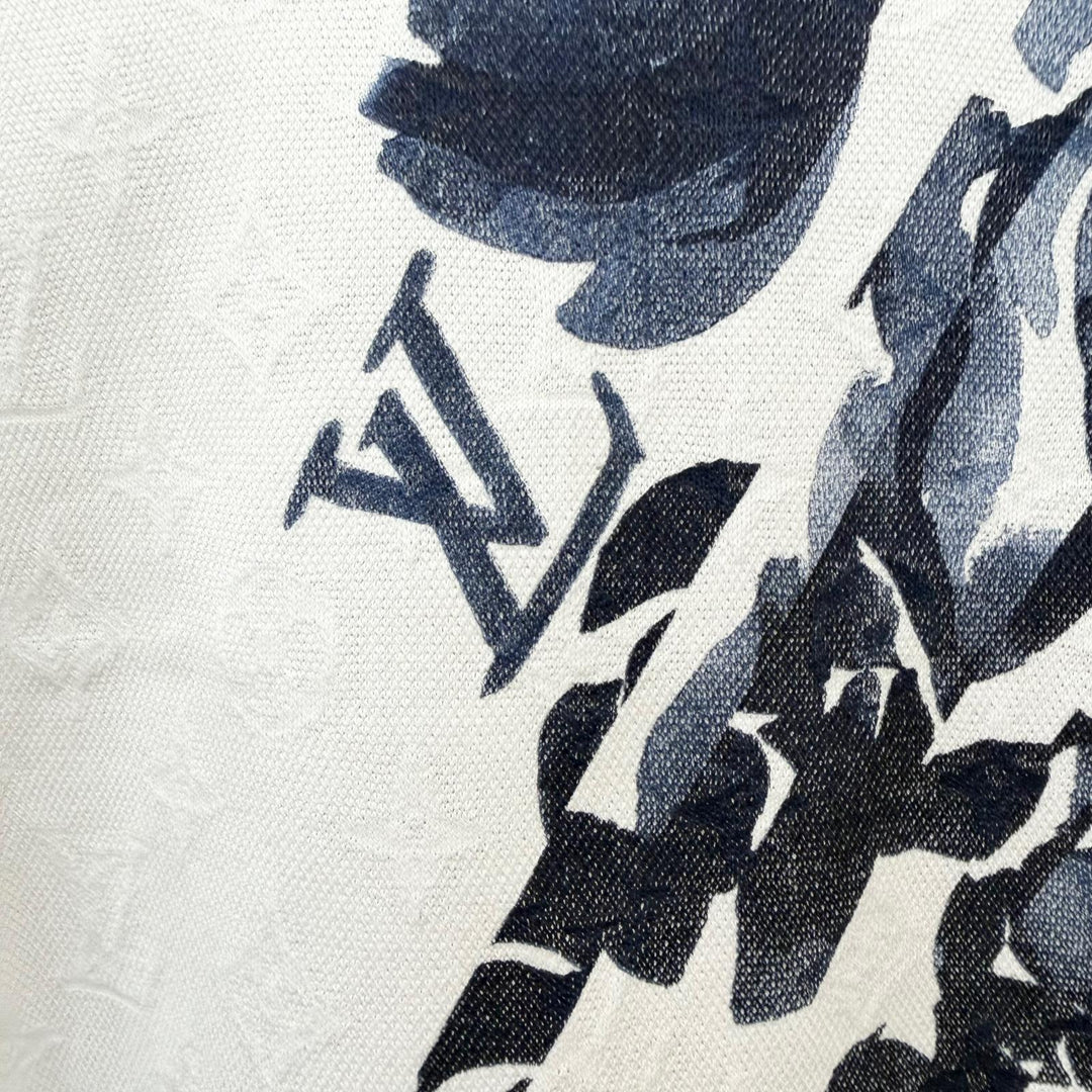 Excellent LOUIS VUITTON Short sleeve T-shirt monogram mesh white cotton mens