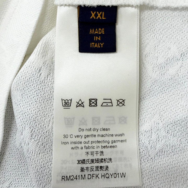 Excellent LOUIS VUITTON Short sleeve T-shirt monogram mesh white cotton mens