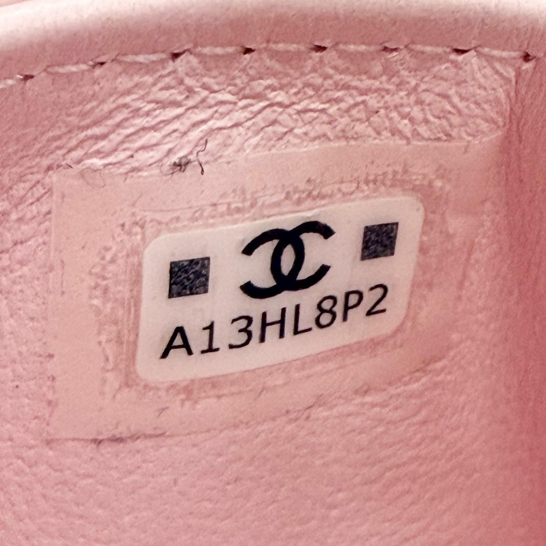 Great CHANEL Bag charm COCO Mark Mini Kelly Micro Matelassé Leather pink