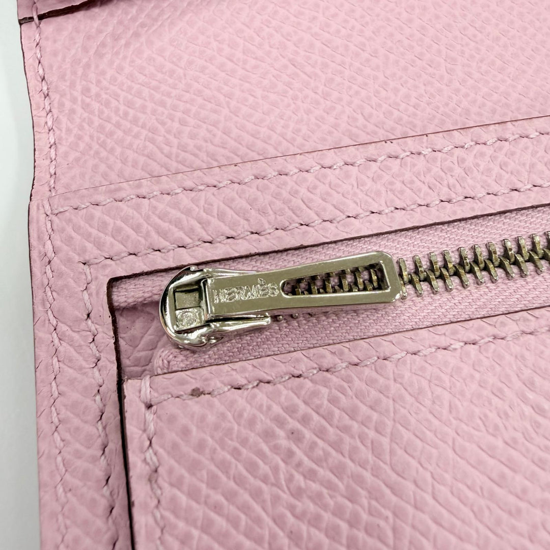 Excellent HERMES Purse Beansufla Long wallet Epsom Leather Women