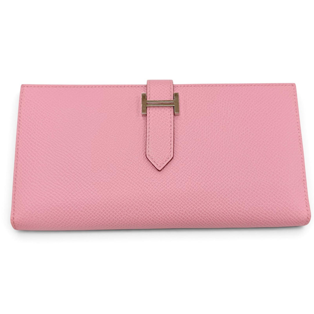 Excellent HERMES Purse Beansufla Long wallet Epsom Leather Women
