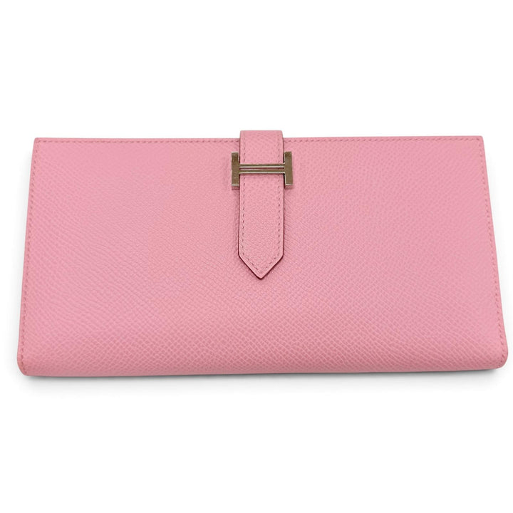 Excellent HERMES Purse Beansufla Long wallet Epsom Leather Women