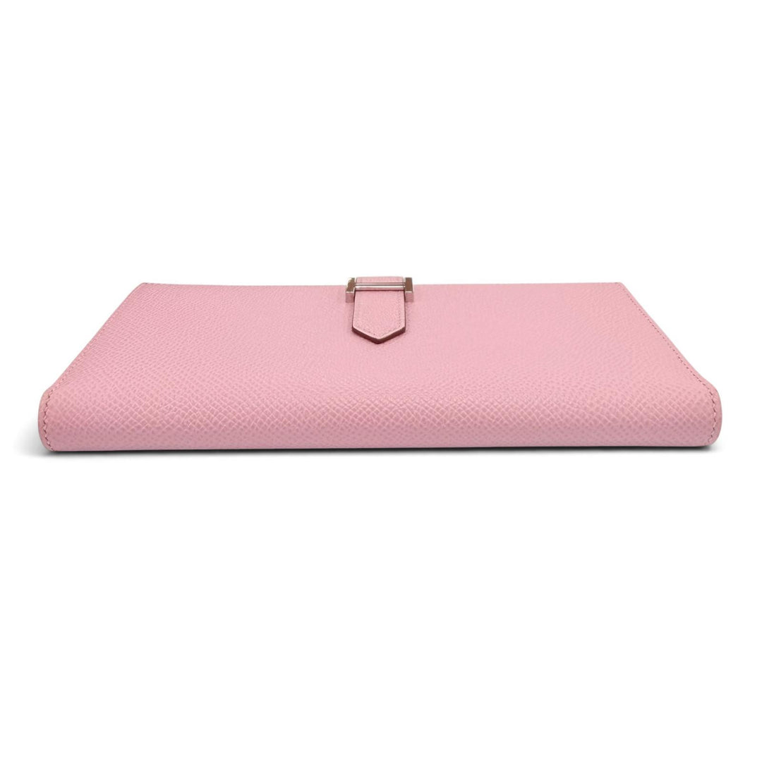 Excellent HERMES Purse Beansufla Long wallet Epsom Leather Women