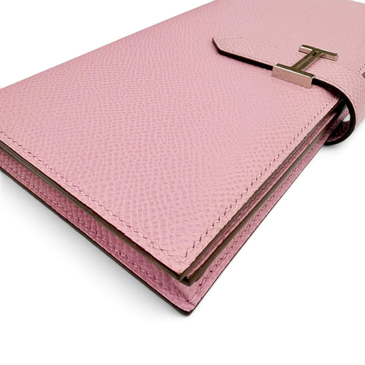 Excellent HERMES Purse Beansufla Long wallet Epsom Leather Women