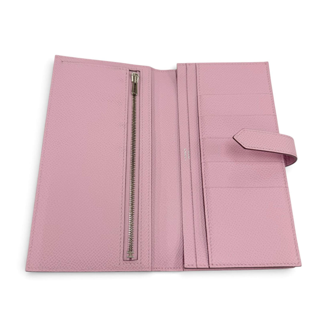Excellent HERMES Purse Beansufla Long wallet Epsom Leather Women