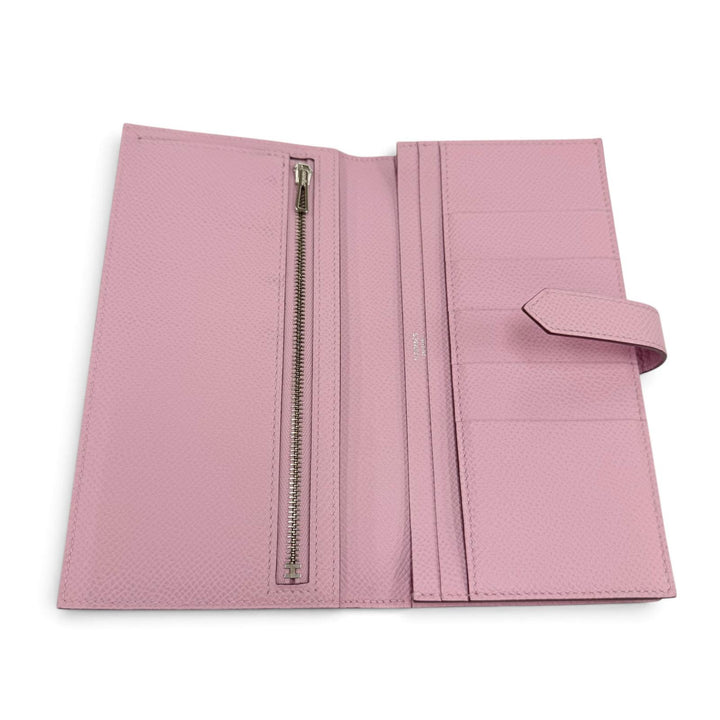 Excellent HERMES Purse Beansufla Long wallet Epsom Leather Women