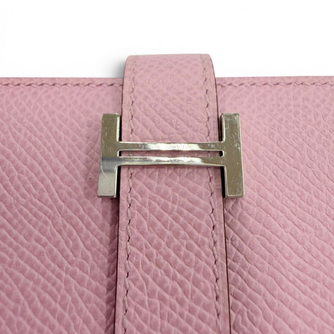 Excellent HERMES Purse Beansufla Long wallet Epsom Leather Women