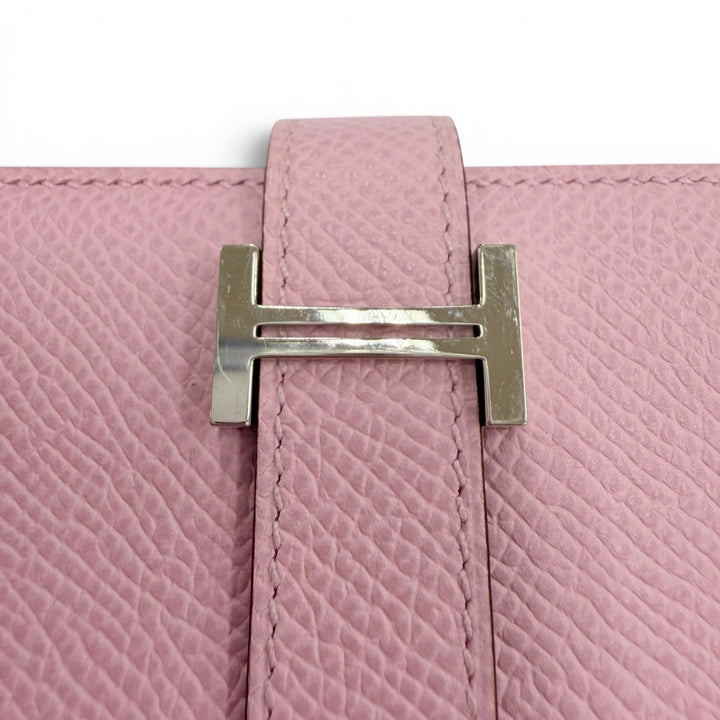 Excellent HERMES Purse Beansufla Long wallet Epsom Leather Women