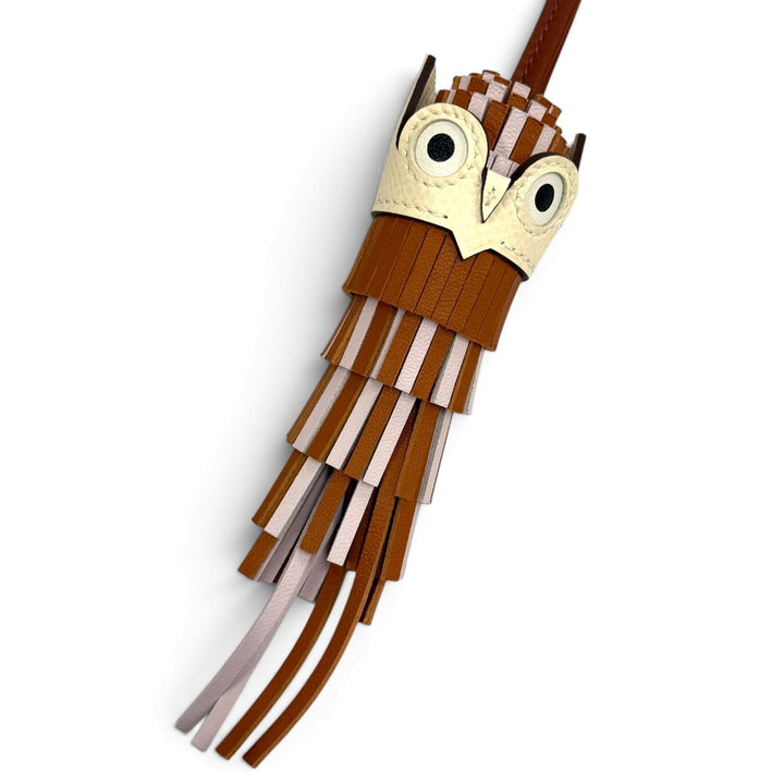 Pristine HERMES Bag charm Chouette Owl Multi leather Women