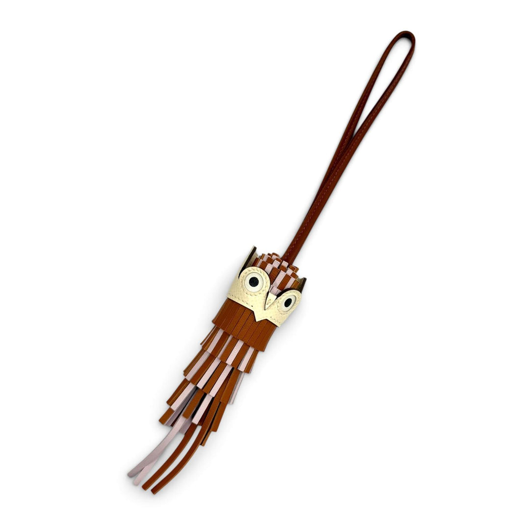 Pristine HERMES Bag charm Chouette Owl Multi leather Women