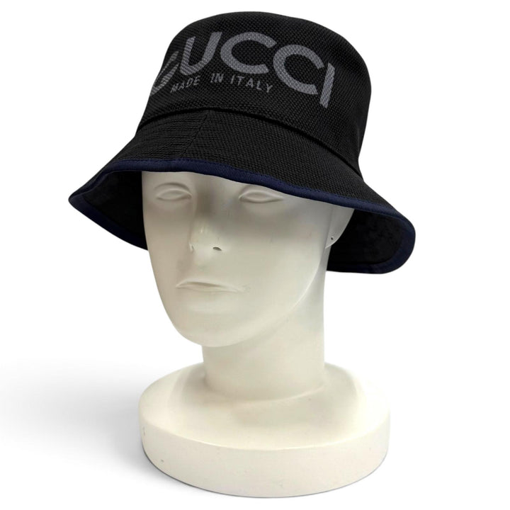 Pristine GUCCI hat Logo design, GG canvas lining, bucket bag cotton S 777372