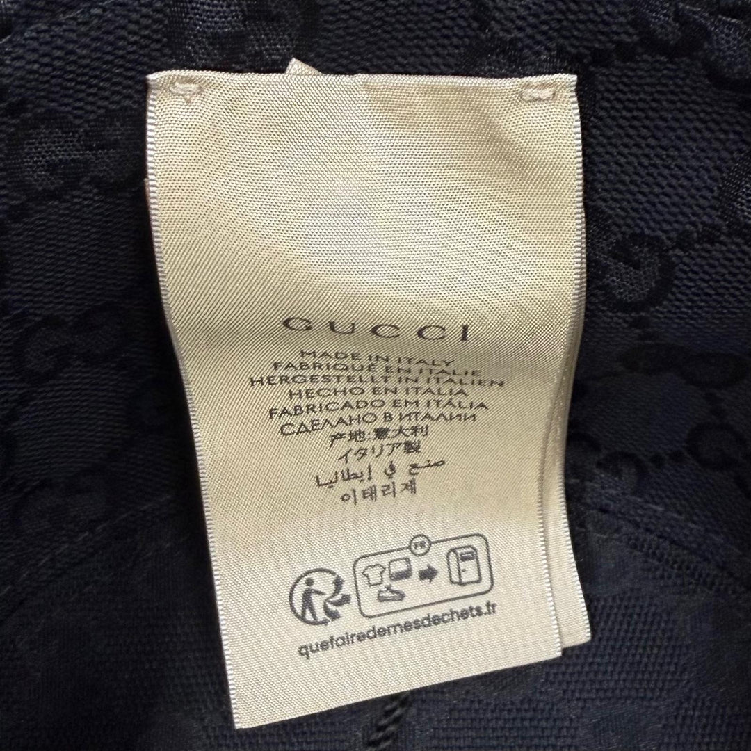 Pristine GUCCI hat Logo design, GG canvas lining, bucket bag cotton S 777372
