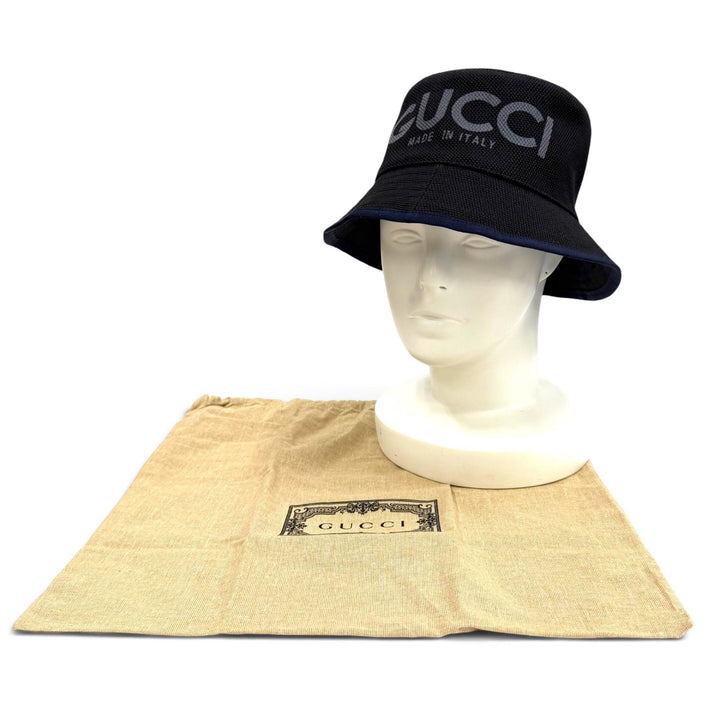 Pristine GUCCI hat Logo design, GG canvas lining, bucket bag cotton S 777372