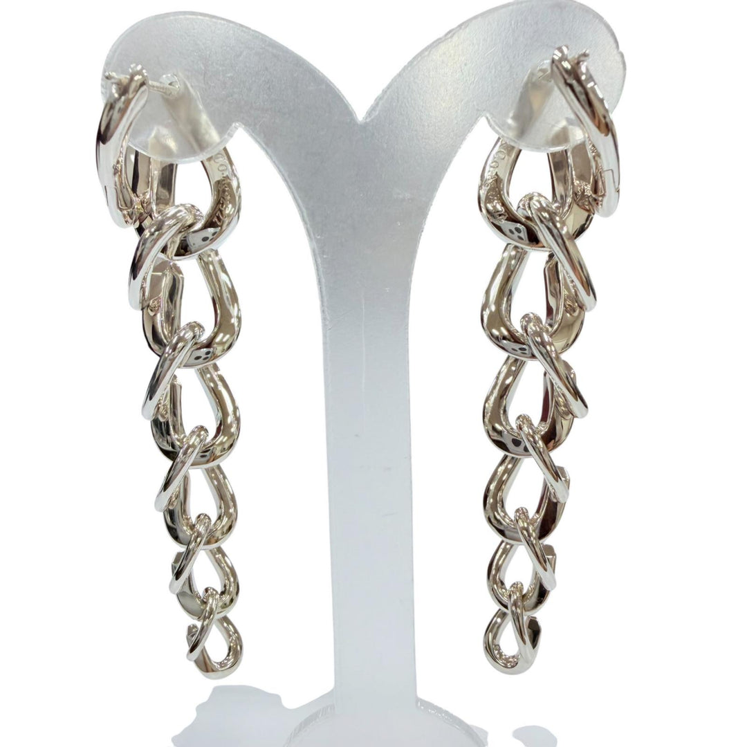 Excellent TIFFANY&Co. Forge Drop Link Pierce Accessories Silver AG925 Women