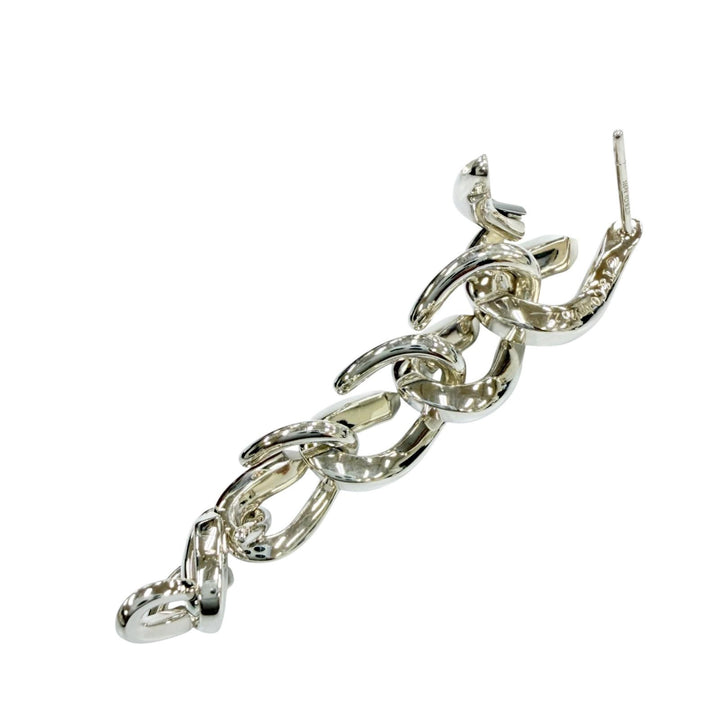 Excellent TIFFANY&Co. Forge Drop Link Pierce Accessories Silver AG925 Women