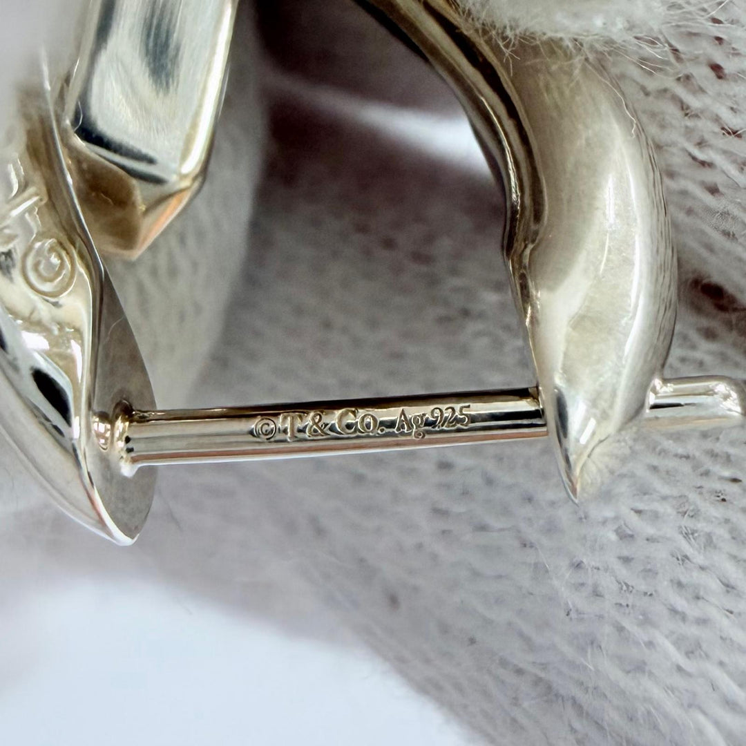 Excellent TIFFANY&Co. Forge Drop Link Pierce Accessories Silver AG925 Women