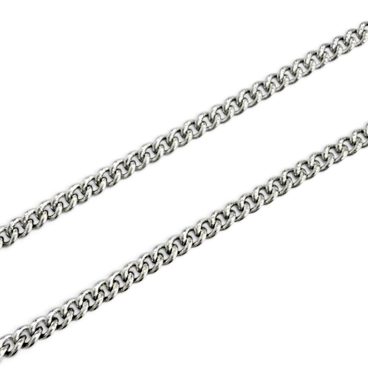 Excellent CHANEL Necklace COCO Mark rhinestone Silver ー Women 06P