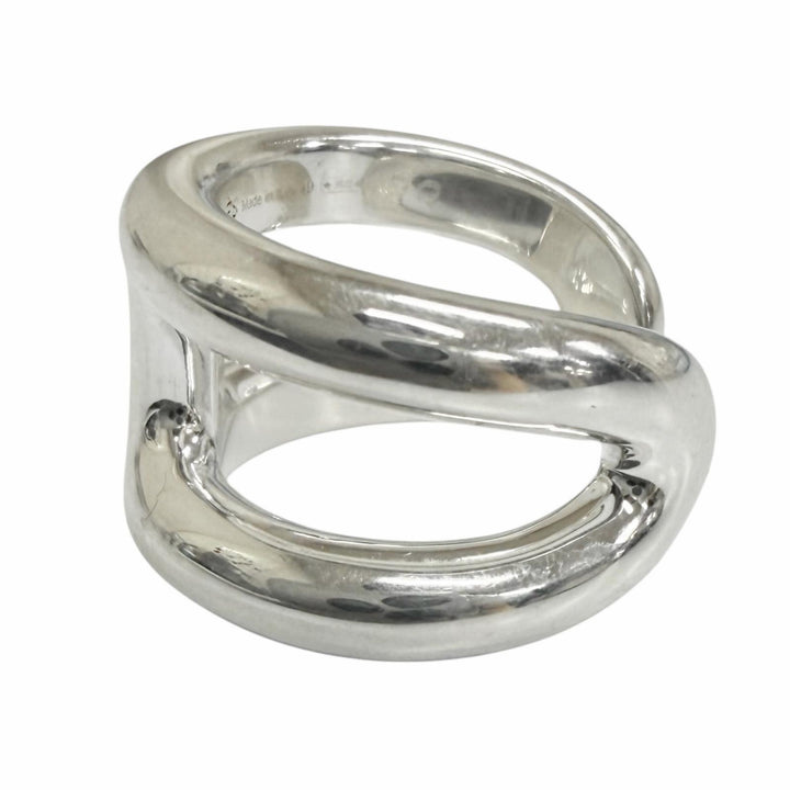 Great HERMES Ring ring Osmos PM Silver Women 49