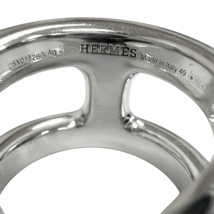 Great HERMES Ring ring Osmos PM Silver Women 49
