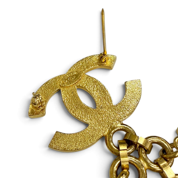 Great CHANEL Brooch COCO Mark Clover Perfume Bottle Logo Heart Coin Motif 96P