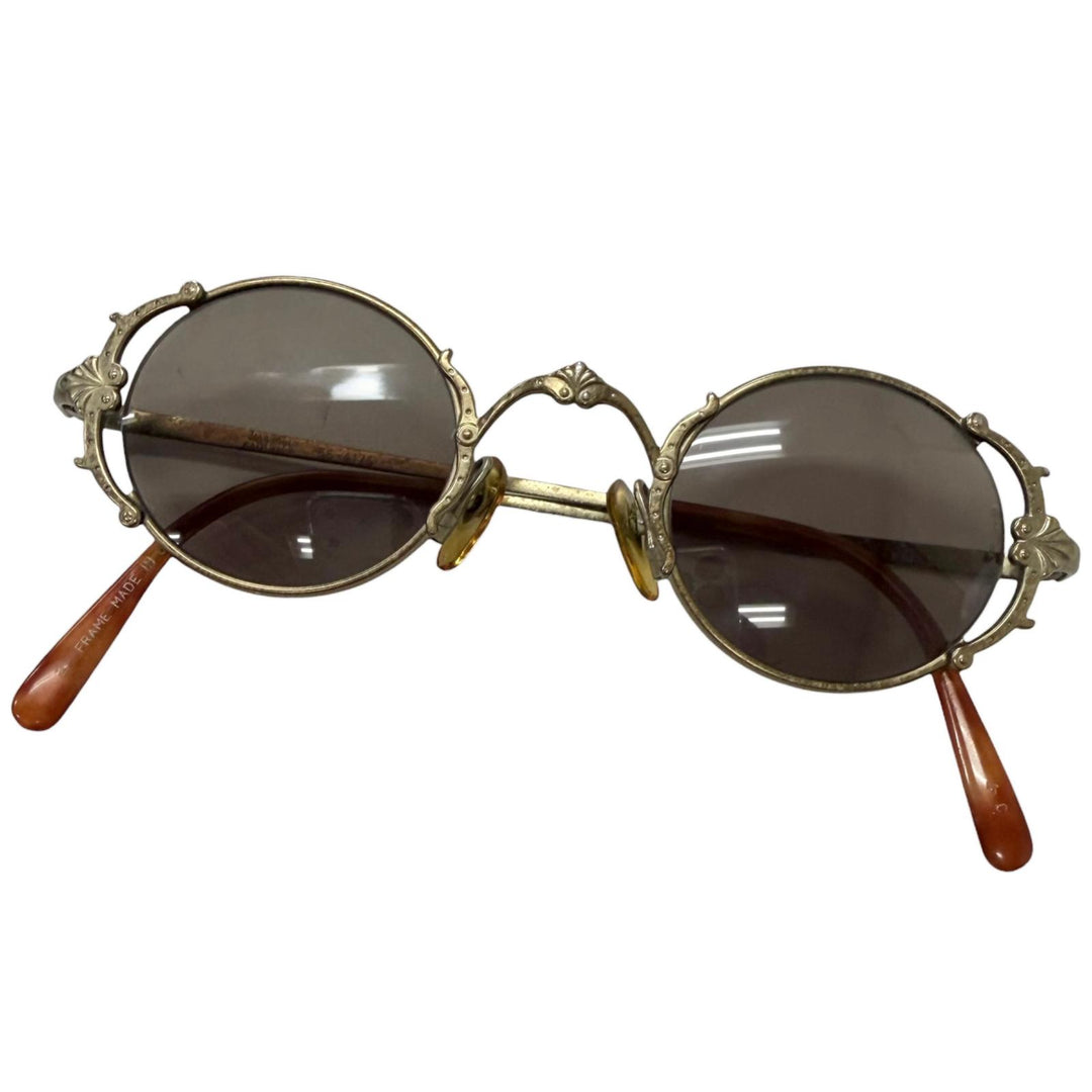 Very Good JEAN-PAUL GAULTIER sunglasses 90s Archive Tortoiseshell Pattern Round