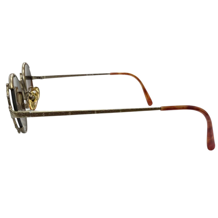 Very Good JEAN-PAUL GAULTIER sunglasses 90s Archive Tortoiseshell Pattern Round