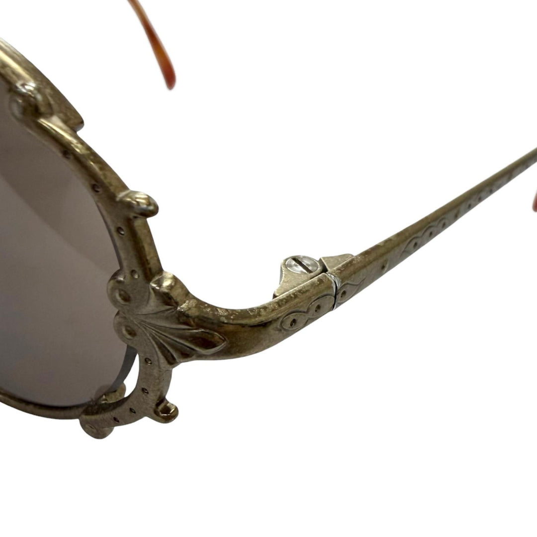 Very Good JEAN-PAUL GAULTIER sunglasses 90s Archive Tortoiseshell Pattern Round