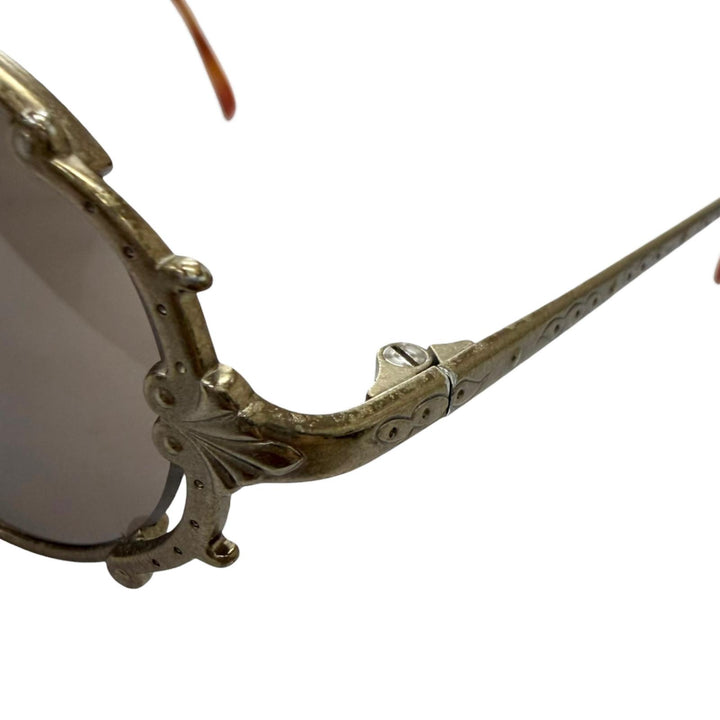 Very Good JEAN-PAUL GAULTIER sunglasses 90s Archive Tortoiseshell Pattern Round