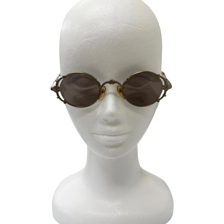 Very Good JEAN-PAUL GAULTIER sunglasses 90s Archive Tortoiseshell Pattern Round