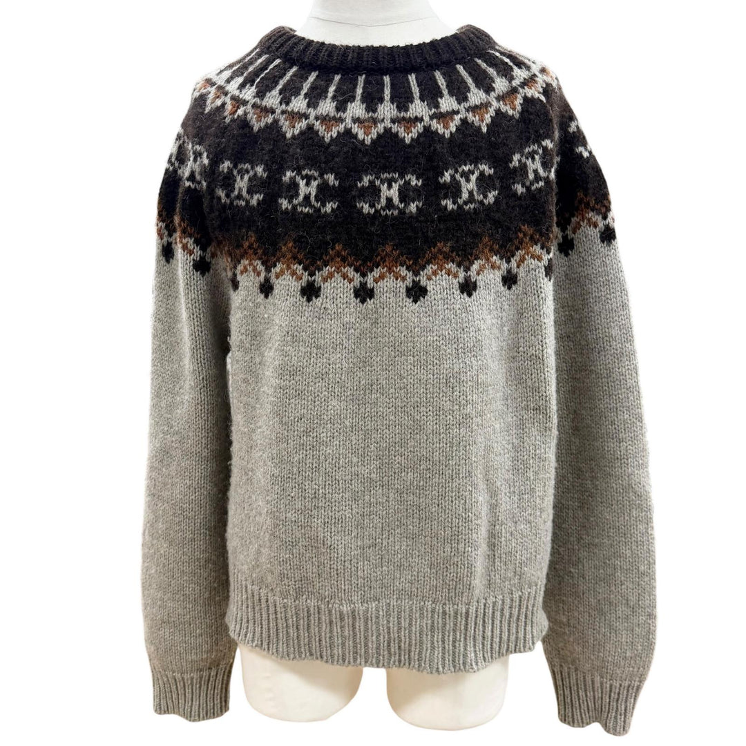 Great CELINE sweater gray wool mens L 2AD6W874P
