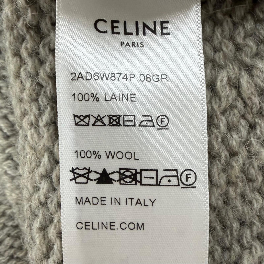 Great CELINE sweater gray wool mens L 2AD6W874P