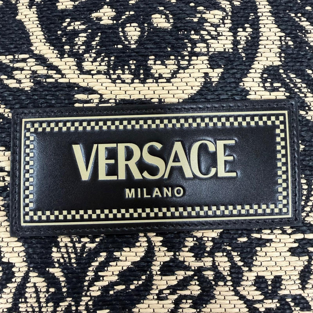 Excellent VERSACE Tote Bag Barocco Athena Raffia Bag natural Viscose Women