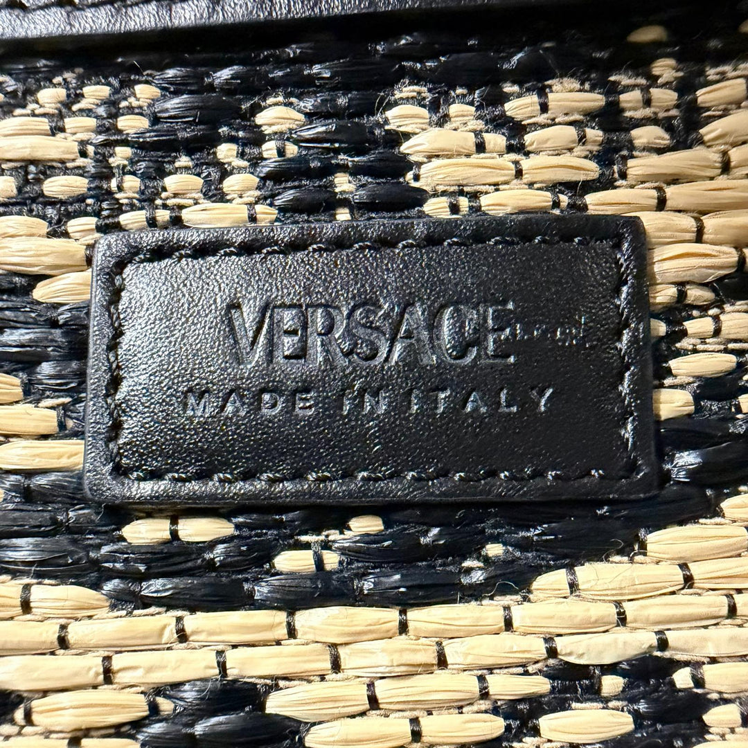 Excellent VERSACE Tote Bag Barocco Athena Raffia Bag natural Viscose Women