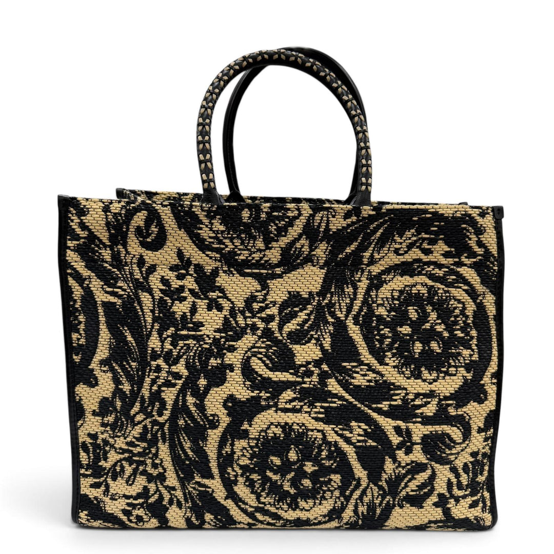 Excellent VERSACE Tote Bag Barocco Athena Raffia Bag natural Viscose Women