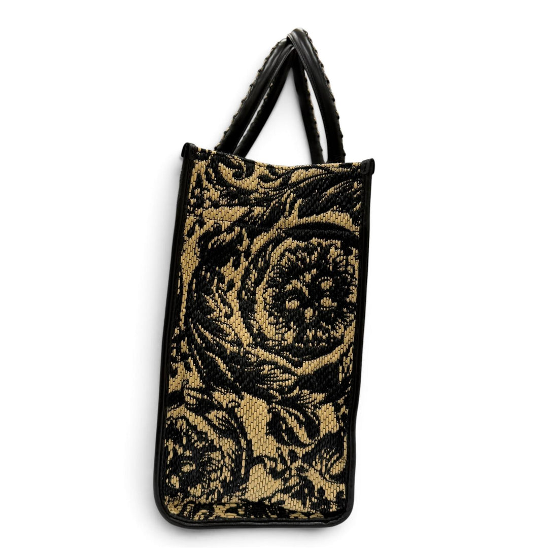 Excellent VERSACE Tote Bag Barocco Athena Raffia Bag natural Viscose Women
