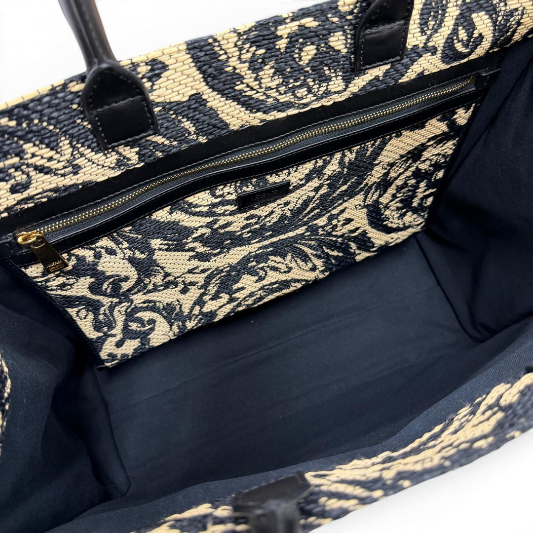 Excellent VERSACE Tote Bag Barocco Athena Raffia Bag natural Viscose Women