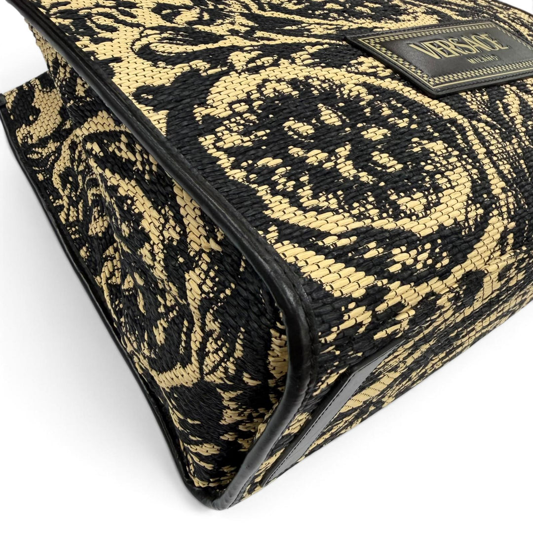 Excellent VERSACE Tote Bag Barocco Athena Raffia Bag natural Viscose Women