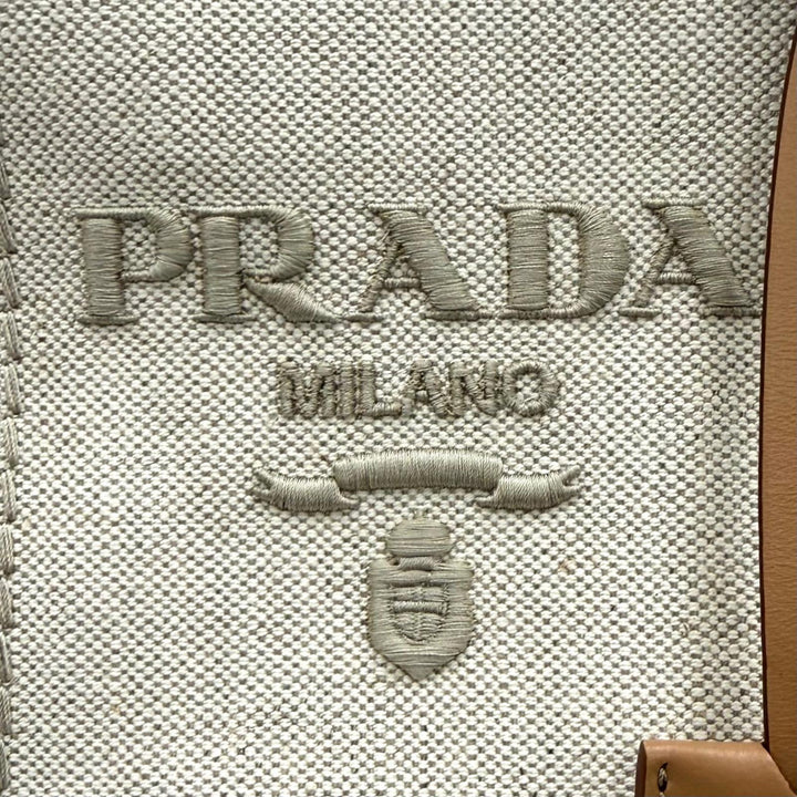 Pristine PRADA Handbag Jardinière Linen Blend Mini Handbag Women 1BG464