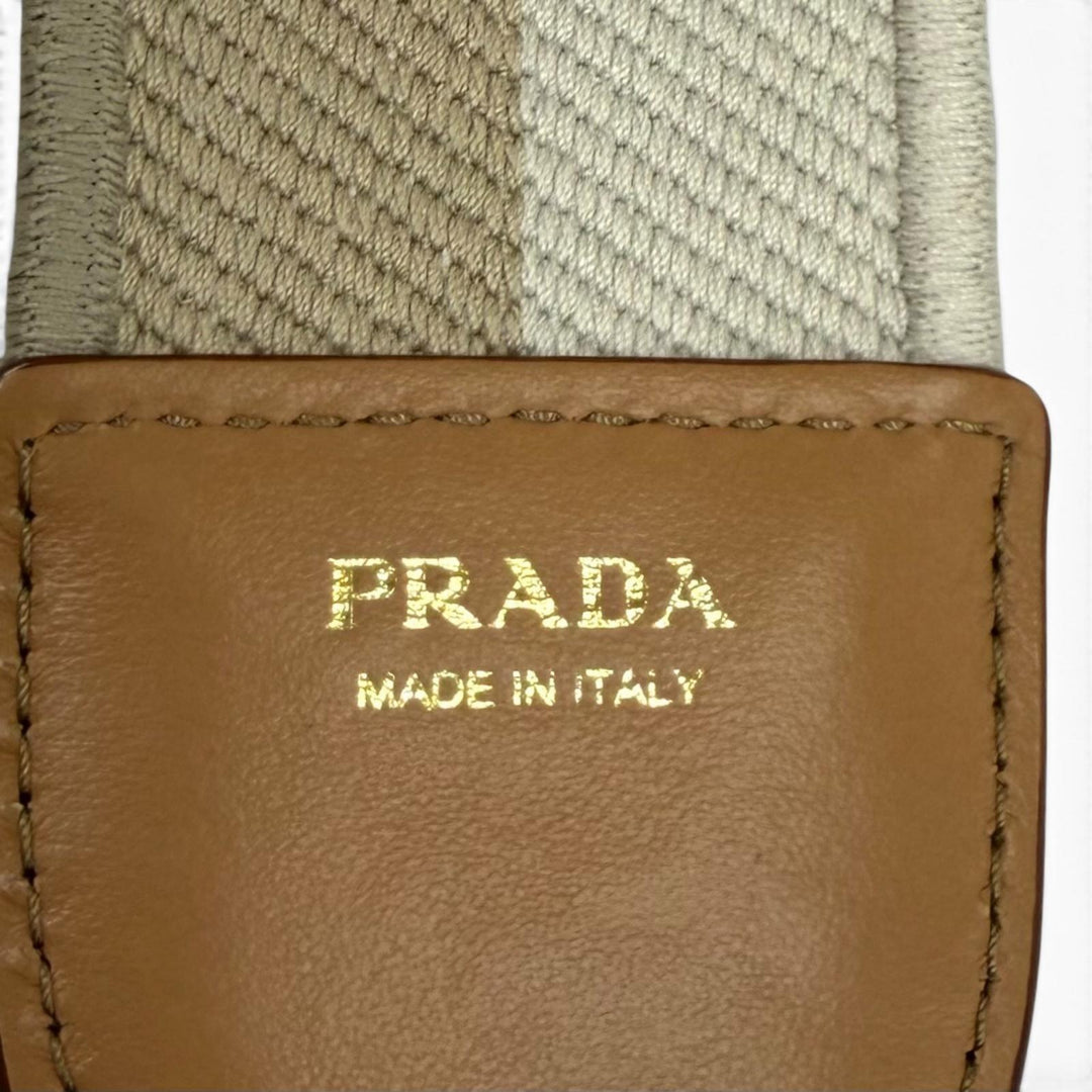 Pristine PRADA Handbag Jardinière Linen Blend Mini Handbag Women 1BG464