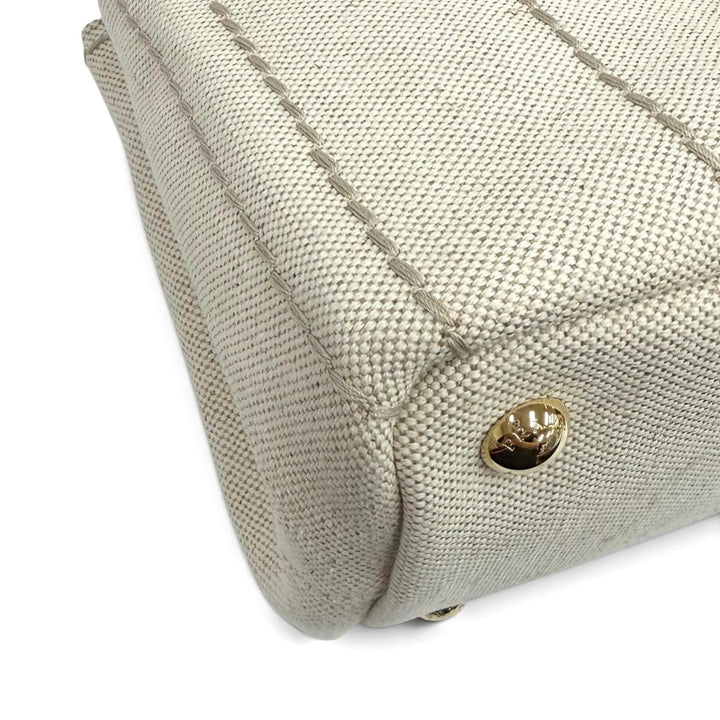 Pristine PRADA Handbag Jardinière Linen Blend Mini Handbag Women 1BG464