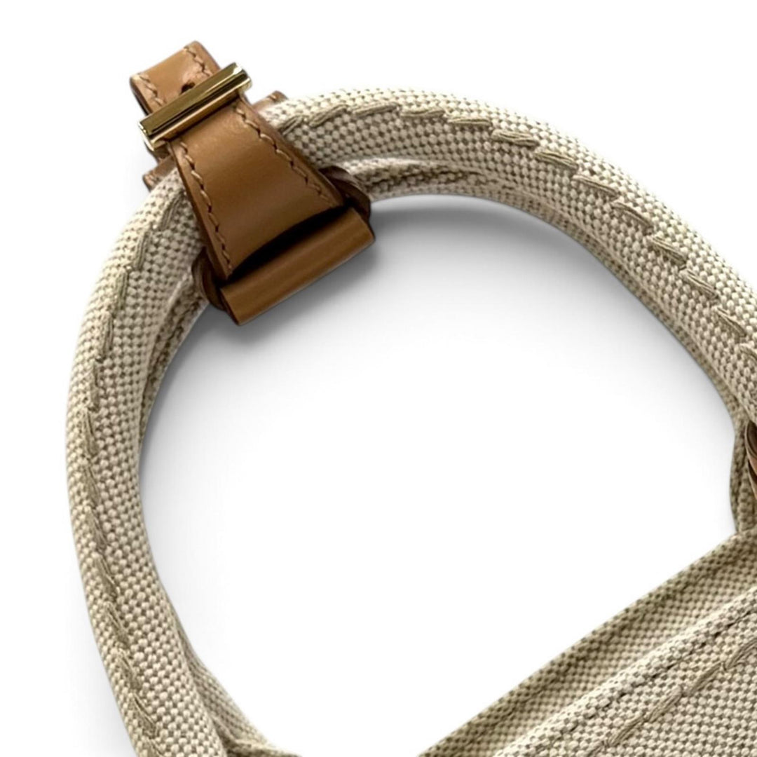 Pristine PRADA Handbag Jardinière Linen Blend Mini Handbag Women 1BG464