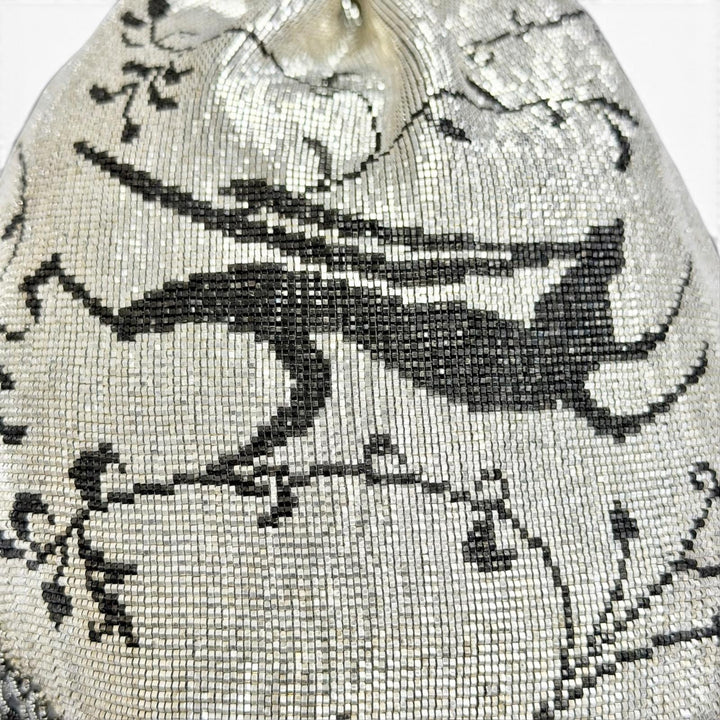 Excellent Karat Rabbit Fringe Art Deco Metal Bead Bag Drawstring Bag Handbag