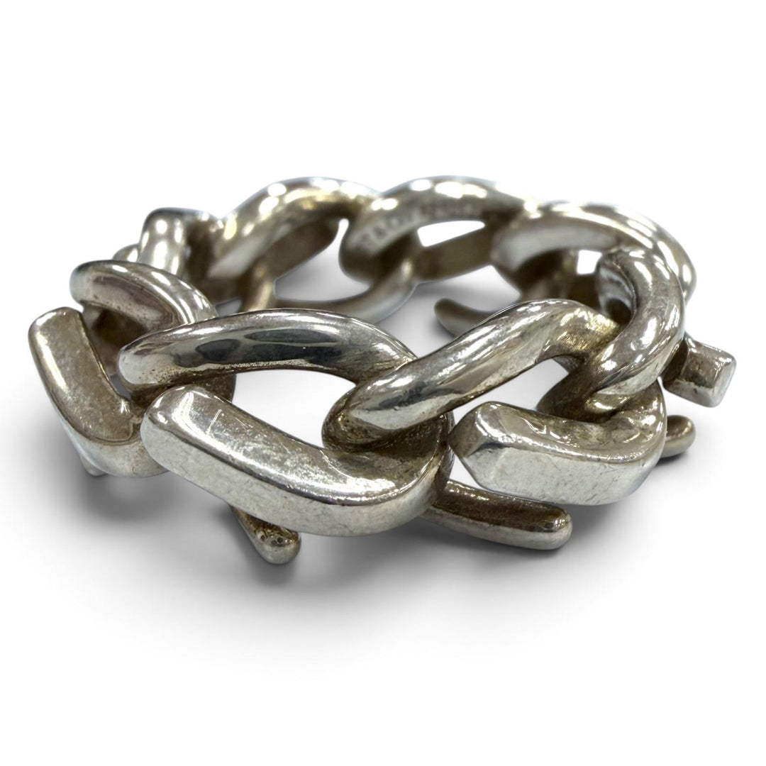 Great TIFFANY&Co. Ring ring Forge Link Silver AG925 mens 22