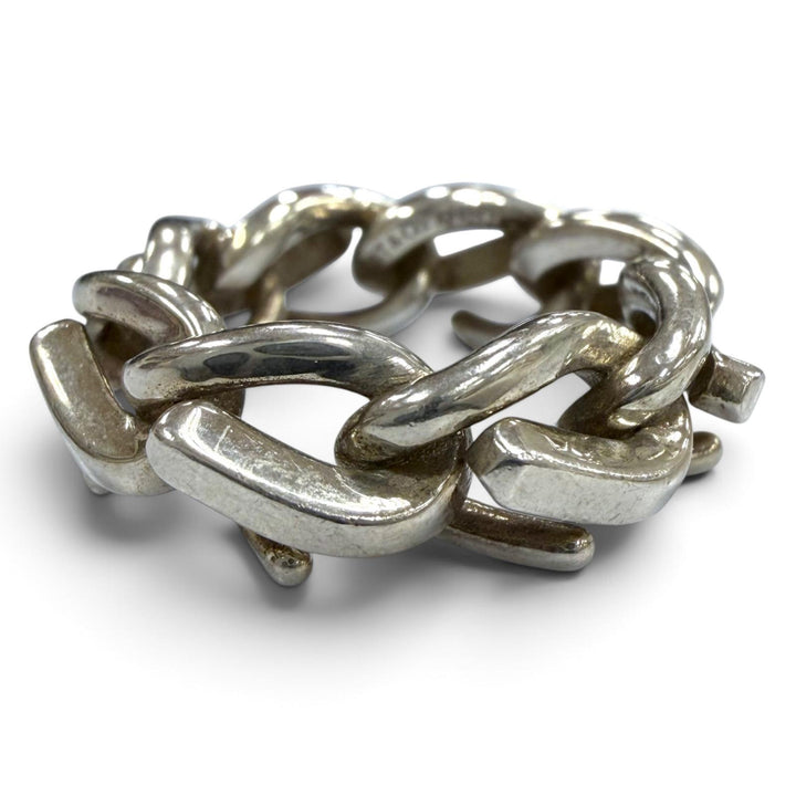 Great TIFFANY&Co. Ring ring Forge Link Silver AG925 mens 22