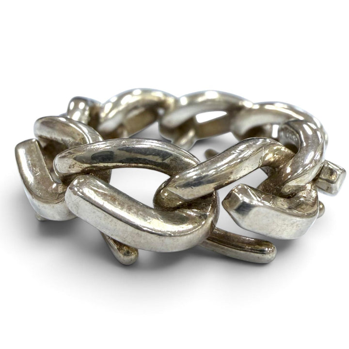 Great TIFFANY&Co. Ring ring Forge Link Silver AG925 mens 22