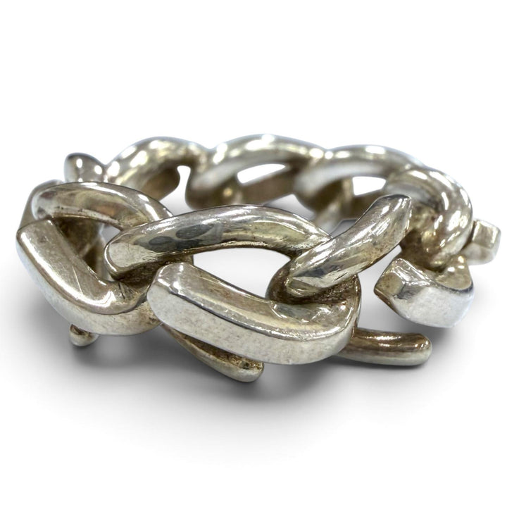 Great TIFFANY&Co. Ring ring Forge Link Silver AG925 mens 22