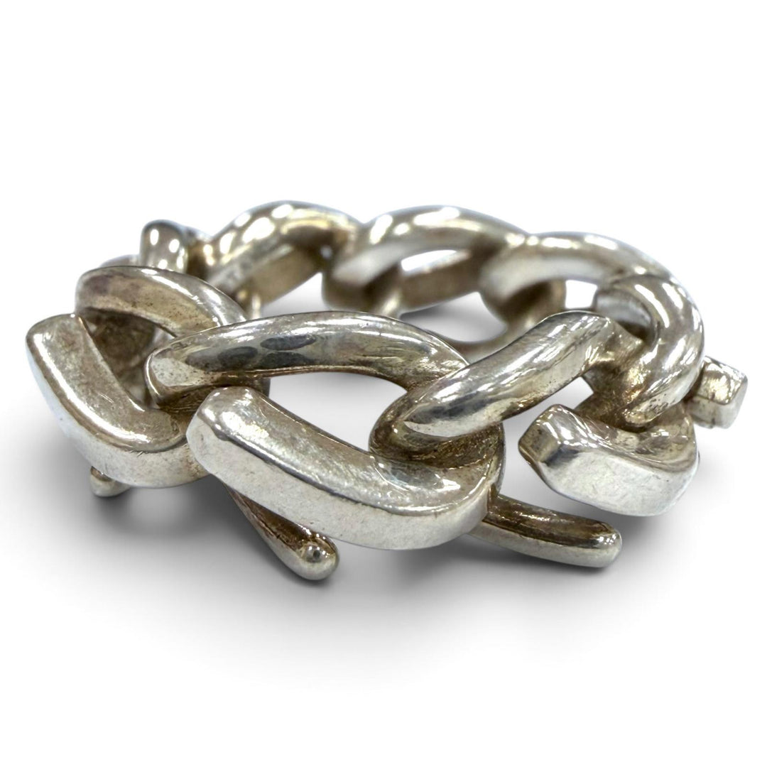 Great TIFFANY&Co. Ring ring Forge Link Silver AG925 mens 22