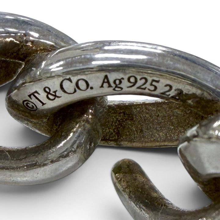 Great TIFFANY&Co. Ring ring Forge Link Silver AG925 mens 22